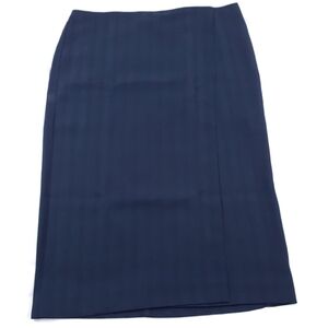 Marie Claire Faux Wrap Skirt Navy Blue Size 7 (36")